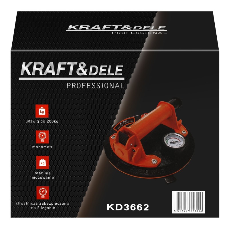 Vakuuminis prisiurbiklis 200mm 200kg KRAFT&DELE KD3662