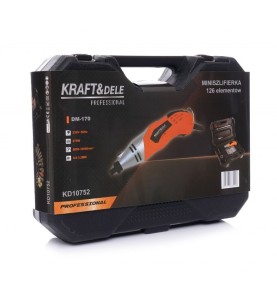 Umverpackung des Koffers mit KRAFT&DELE KD10752 Minischleifer