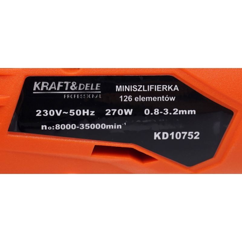 Mini-Schleifer 270W + Zubehör 126-tlg. KRAFT&DELE KD10752 Mini-Schleifer 270W + Zubehör 126-tlg. KRAFT&DELE KD10752