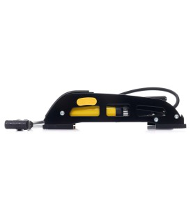 Pompka nożna z manometrem Kraft&Dele KD11824 - widok z boku na złożoną pompkę