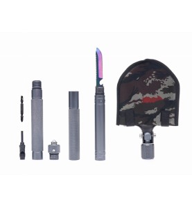 Survival-Klappspaten KD10657 - Einzelteile mit Tasche