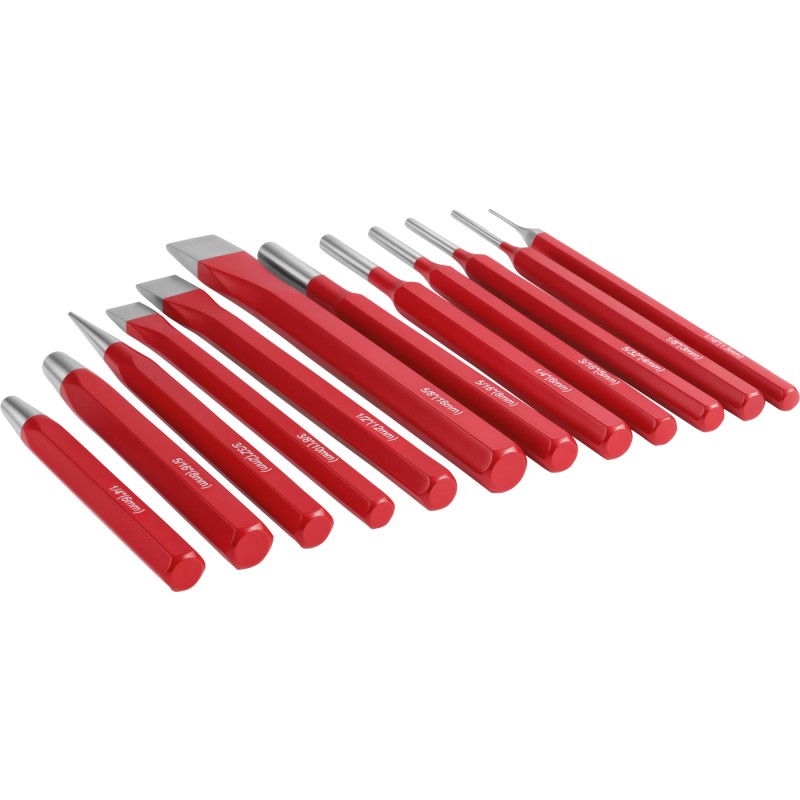 Körner, Meißel und Durchtreiber Set 12-tlg. KRAFT&DELE KD10111
