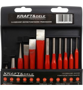 Körner- und Meißel-Set KD10111 im schwarzen Etui mit sichtbarer Grafik