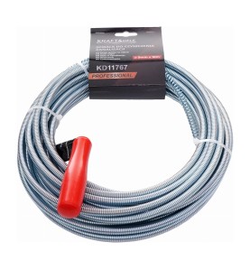 Spirala do czyszczenia kanalizacji 9mm x 10m KD11767 z etykietą producenta