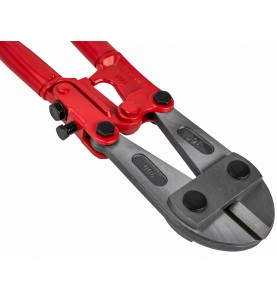 Bolzenschneider KD10435 - Nahaufnahme des Schneidkopfes und der Einstellschrauben