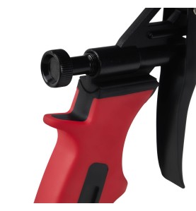 Zbliżenie na śrubę regulacyjną pistoletu do piany montażowej KD10367