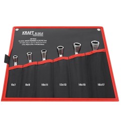 Dvipusių žiedinių raktų rinkinys 6 vnt. KRAFT&DELE KD10928