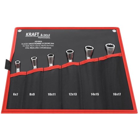 Dvipusių žiedinių raktų rinkinys 6 vnt. KRAFT&DELE KD10928