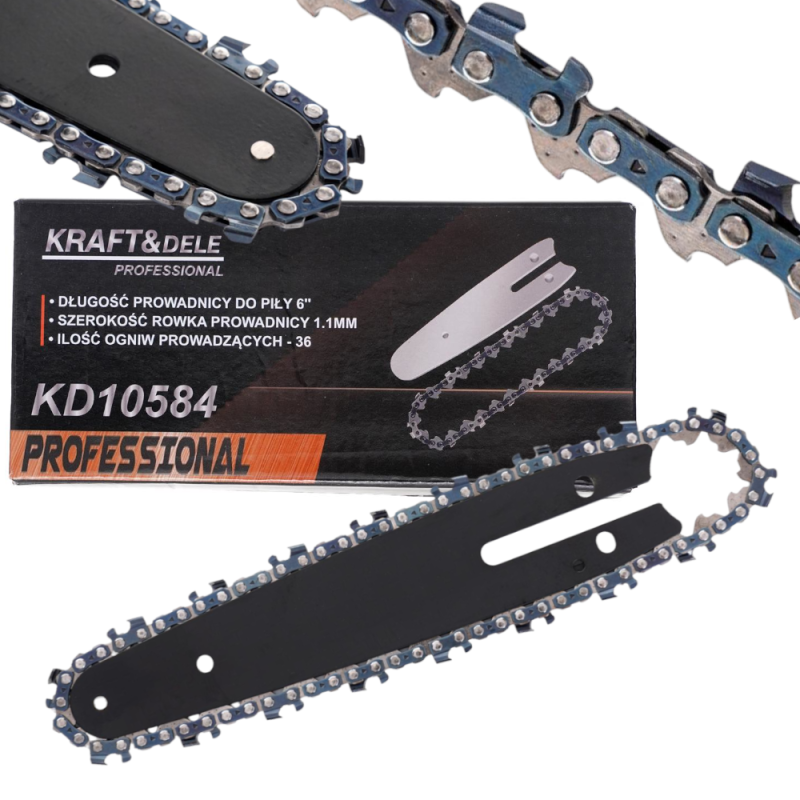 6"-os láncvezető és lánc KD10584 fűrészhez 6"-os láncvezető és lánc KD10584 fűrészhez