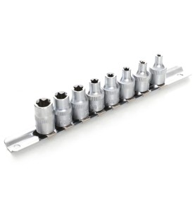Zestaw nasadek Torx 8cz. 3/8" KD10230 - zdjęcie główne prezentujące komplet na listwie