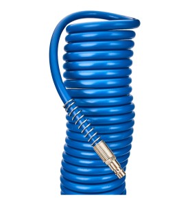 Wąż pneumatyczny spiralny 5x8mm 5m KD674 - zbliżenie na złącze pneumatyczne
