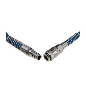 Wąż pneumatyczny spiralny 5x8mm 5m KD674 - zbliżenie na rozłączone złącza pneumatyczne