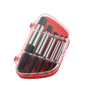 Wykrętaki do śrub w plastikowym etui widoczne pod kątem