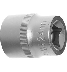 Nahaufnahme der 24mm Stecknuss aus Chrom-Vanadium-Stahl