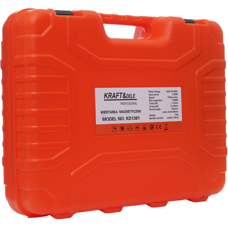 Magnetinis gręžtuvas KRAFT&DELE 2150 W 1700N 13 mm KD1381