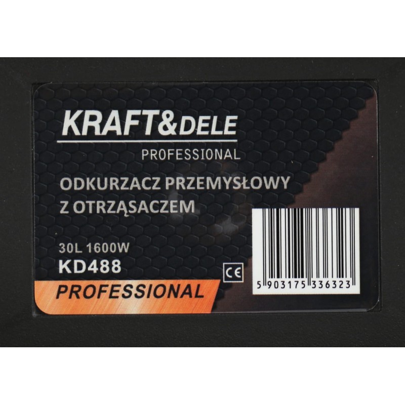 Pramoninis dulkių siurblys su filtro purtykle 1600W KRAFT&DELE KD488