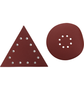 Set aus dreieckigen und runden Schleifpapieren für den KD1542
