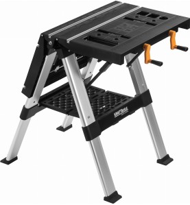 Stół warsztatowy KD11870 z częściowo złożonym blatem roboczym