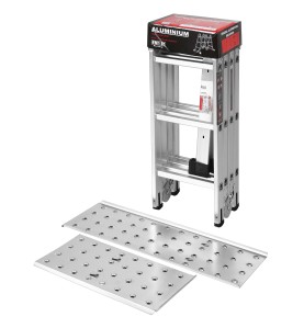Set aus Aluminiumleiter KD4070 mit zwei Arbeitsplattformen