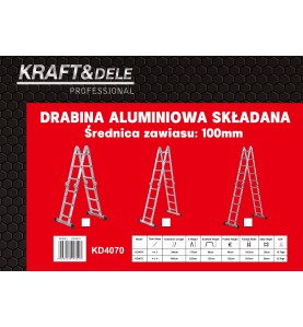 Karta techniczna i specyfikacja drabiny aluminiowej KD4070