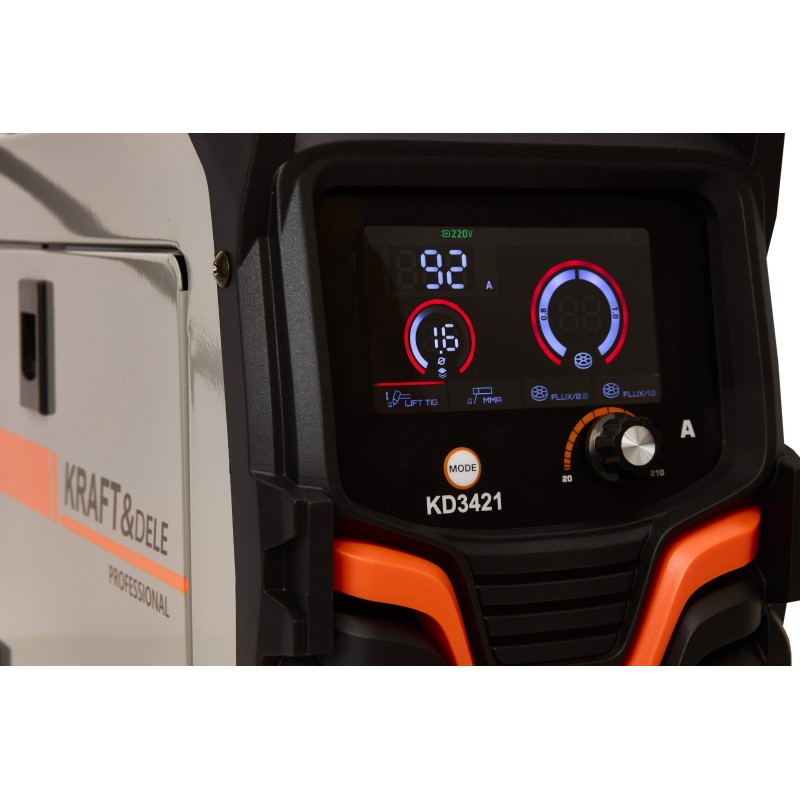 KRAFT&DELE Inverter-Schweißgerät 220A MIG FLUX / TIG LIFT / MMA KD3421
