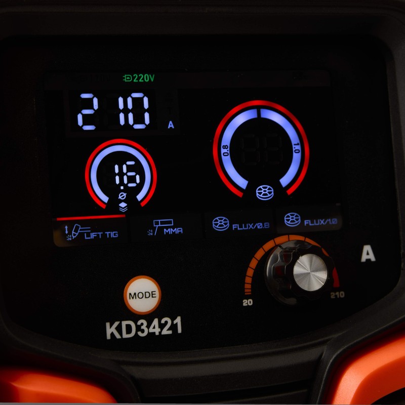 KRAFT&DELE Inverter-Schweißgerät 220A MIG FLUX / TIG LIFT / MMA KD3421