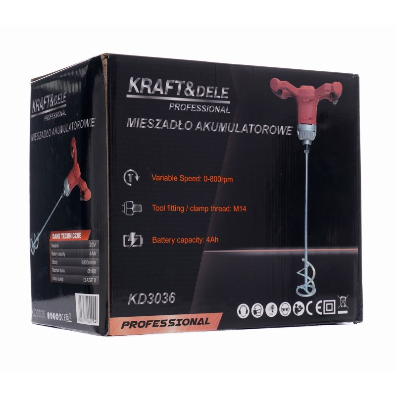 KRAFT&DELE KD3036 akkumulátoros keverőgép M14 100mm