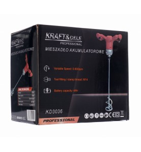 Oryginalne opakowanie kartonowe mieszadła akumulatorowego Kraft&Dele KD3036