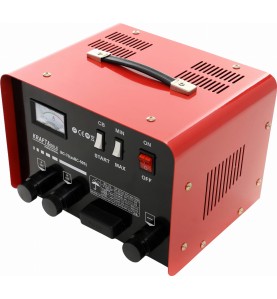 Prostownik z rozruchem 180A 12/24V KD1914 - zbliżenie na panel przedni z pokrętłami