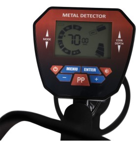 Bedienfeld des Metall-Detektors KD11255 mit aktivem Display