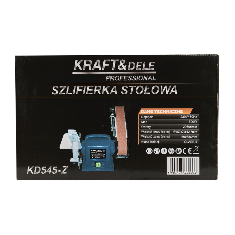 Asztali szalagos csiszoló 1800W KRAFT&DELE KD545-Z