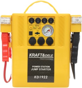 Jump starter KD1922 widok z przodu z widocznymi przewodami