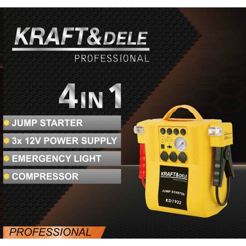 Jump starter 4-viename KRAFT&DELE KD1922 Jump starter 4-viename KRAFT&DELE KD1922