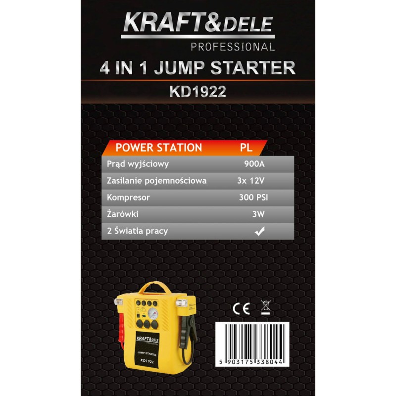 Jump starter 4 az 1-ben KRAFT&DELE KD1922 Jump starter 4 az 1-ben KRAFT&DELE KD1922