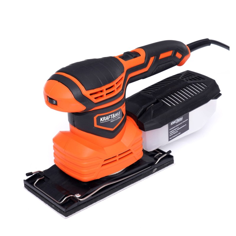 3-in-1 ekscentrinis vibracinis šlifuoklis su dulkių surinkimo konteineriu KRAFT&DELE KD3063