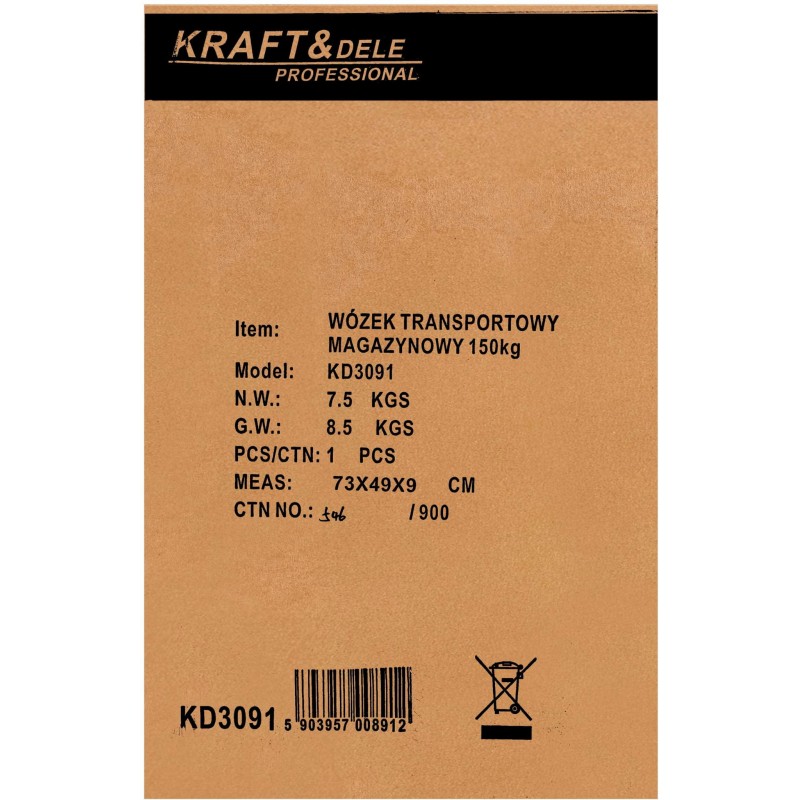 Transportavimo platforminis vežimėlis 150 kg KD3091 Transportavimo platforminis vežimėlis 150 kg KD3091