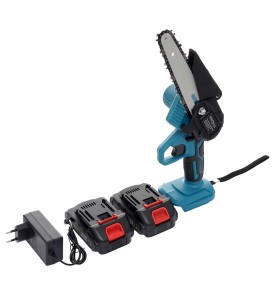 Mini-Kettensägen-Set KD10646 mit zwei Akkus und Ladegerät