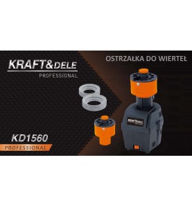 Werbegrafik des Bohrerschleifers KD1560 mit Zubehör