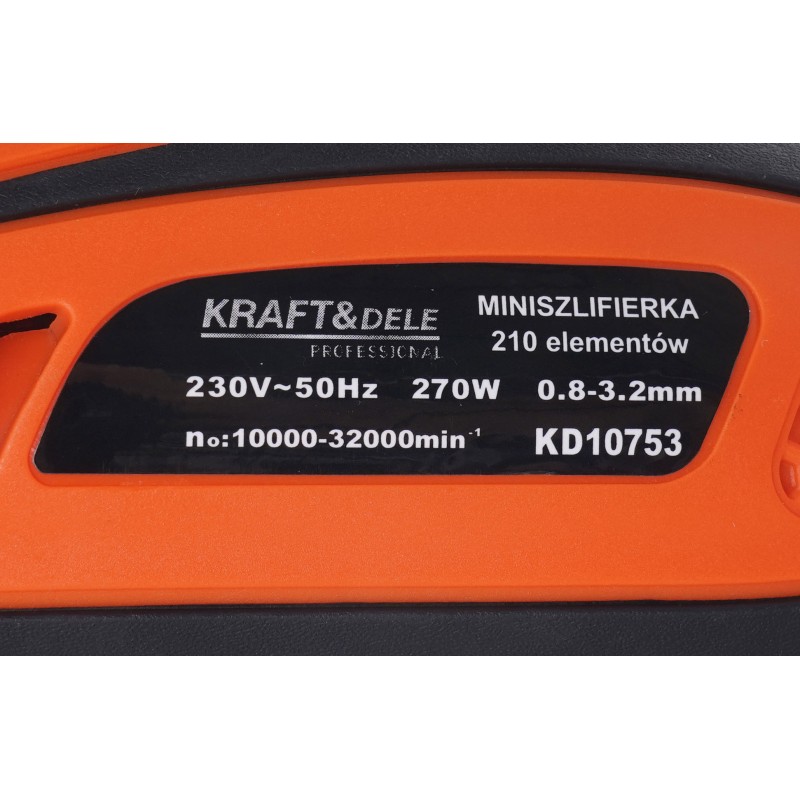 Mini šlifuoklis 270W + 210 vnt. priedų rinkinys KD10753