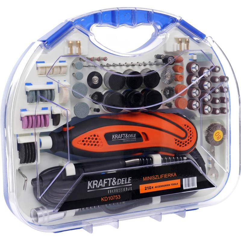 Mini šlifuoklis 270W + 210 vnt. priedų rinkinys KD10753