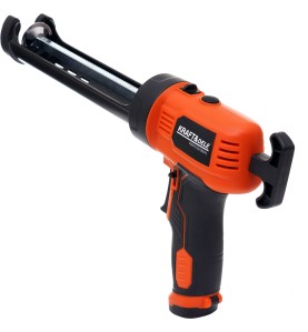 Akku-Heißklebepistole KD10783 Seitenansicht mit ausgefahrenem Kolben