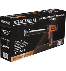 Verpackung der Heißklebepistole KD10783 in perspektivischer Ansicht