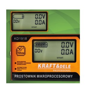 Graficzne przedstawienie wyświetlacza LCD prostownika KD1918