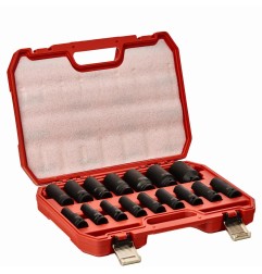 NASADKI UDAROWE 1/2" 10- 32 mm 16szt. KD11749 - zestaw w otwartej walizce