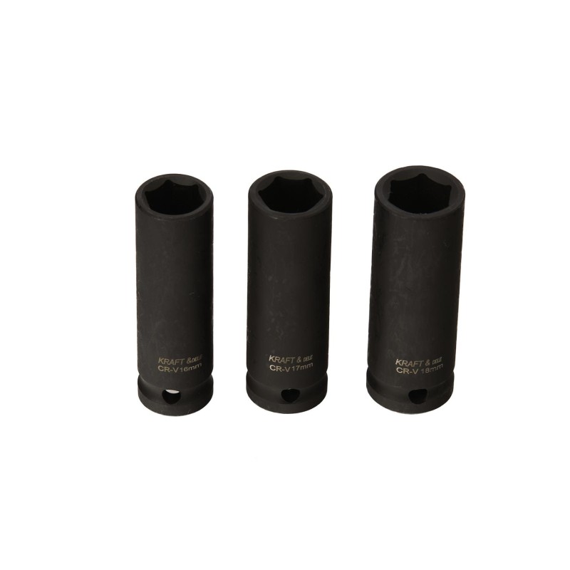 1/2" ütvecsavarozó dugókulcs készlet 10-32 mm 16db KRAFT&DELE KD11749