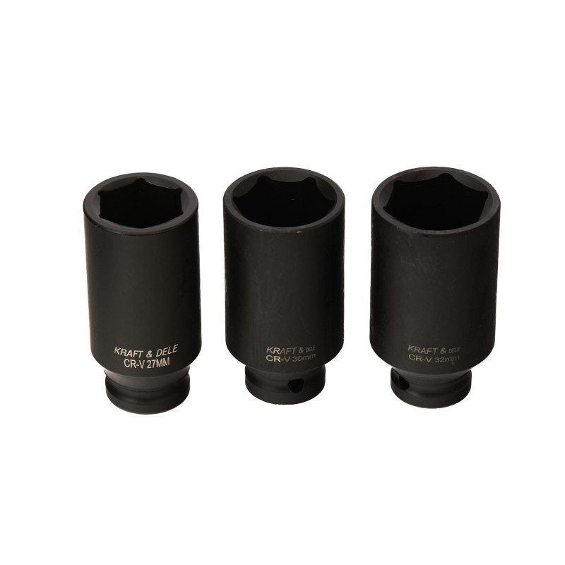 1/2" ütvecsavarozó dugókulcs készlet 10-32 mm 16db KRAFT&DELE KD11749