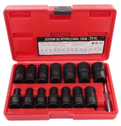 Nasadki do obrobionych śrub 1/2" 6-23mm 15el. KD11793 - zdjęcie główne