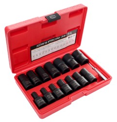 Dugókulcs készlet sérült csavarokhoz 1/2" 6-23mm 15db. KRAFT&DELE KD11793