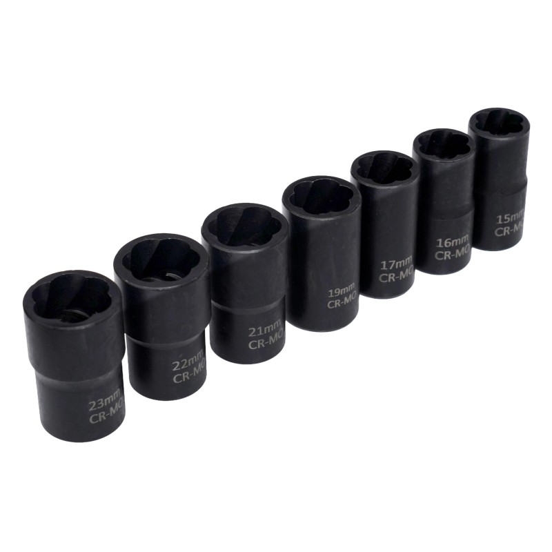 Dugókulcs készlet sérült csavarokhoz 1/2" 6-23mm 15db. KRAFT&DELE KD11793 Dugókulcs készlet sérült csavarokhoz 1/2" 6-23mm 15db. KRAFT&DELE KD11793