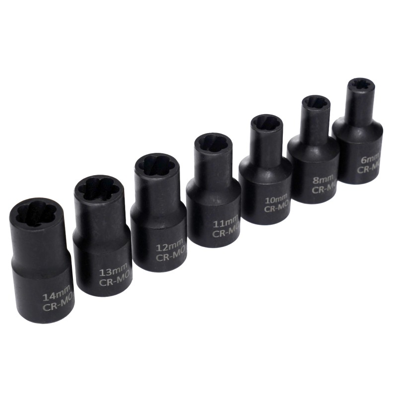 Dugókulcs készlet sérült csavarokhoz 1/2" 6-23mm 15db. KRAFT&DELE KD11793 Dugókulcs készlet sérült csavarokhoz 1/2" 6-23mm 15db. KRAFT&DELE KD11793